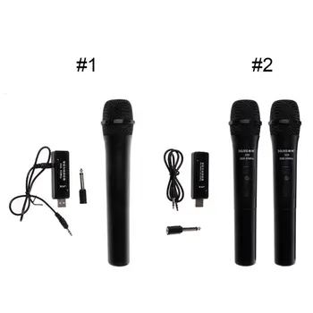 UHF USB 3,5 mm 6,35 mm Brezžični Mikrofon Ročni Megafon Mikrofona s Sprejemnikom za Karaoke Govora, Zvočnik 19QA