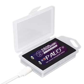 PALO 2800mWh AA1.5 Litij-ionska Baterija 1,5 V AA polnilne pre-polnjenje baterije+1,5 V AA baterija li-ion polnilnik primeru polnilnik usb