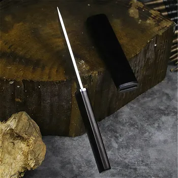 Ebony Japonski samuraj, oster D2 jekla, ravne nož, kampiranje naravnost nož džungle lov taktično nož, zbirka nož