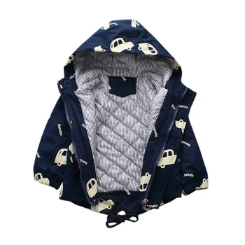 Otroci zimsko jakno Malčka Otroci Baby Boy Girl Risanka Hooded Toplo Debelo Jakno Plašč Outwear #4N18