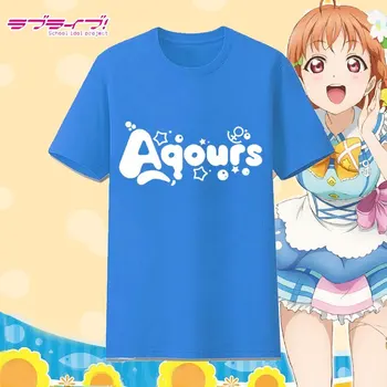 Novi Anime lovelive!sonce!! Aqours Cosplay T-shirt Poletje Anime Ruby Kurosawa Bombaža, Kratek Rokav Tees