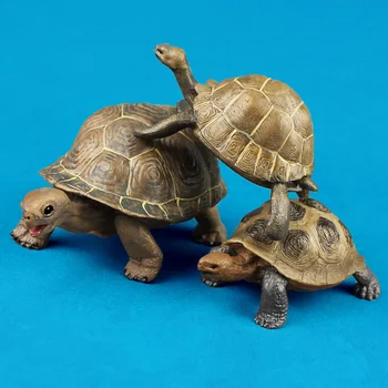 3pcs Veren Realne Tortoise Želva zahtevami iz trde Plastike Divje Živali Številke Otrok Kognitivno Igrače, Otroško'day Darila