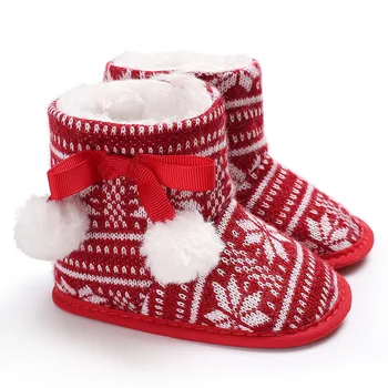 Zimo Božič vzorec dekleta volne toplo, čevlji za otroke, malčke športni copati, škornji