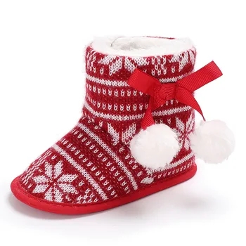 Zimo Božič vzorec dekleta volne toplo, čevlji za otroke, malčke športni copati, škornji