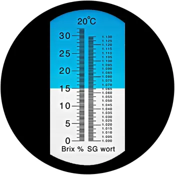 Najnovejši Refraktometer Pivo Wort Vino Brix Refraktometer ATC SG 1.000-1.130 & Brix 0-32%, za Refraktometer Sladkor, Vino, Pivo, Sadje