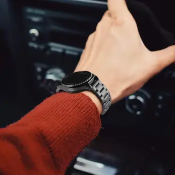 Iz nerjavečega Jekla, trak za Samsung Galaxy watch 46mm traku Orodja S3 Obmejni pas 22 mm Kovinska zapestnica
