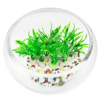 10 Pack Umetno Akvarijske Rastline, Majhna Velikost 11 cm 4 palčni Približna Višina Fish Tank Dekoracije Doma Dekor Plastičnih Zelena
