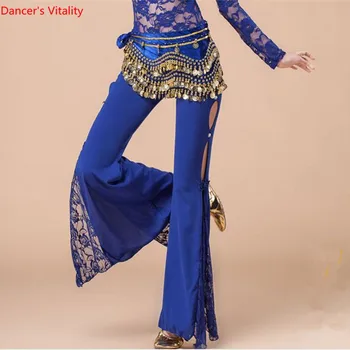 Ženske V Indiji Ples Opremo Visoko Režejo Čipke Ples Trebuh Hlače Uspešnosti Nositi Rumeno Rdeča Črna Vijolična, Roza, Modra Brezplačna Dostava