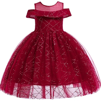 Božič Baby Dekleta Princesa Obleko Otroci Stranki Poroka Obleke Malčka, Otroci, Oblačila, Vezenje Cvet Žogo Obleke Vestidos