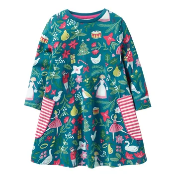 Malo maven Dekle, Princesa Obleko Jeseni svate Živali Pingvin Vestidos Otroci Obleke Za Otroke, Božični Kostumi