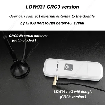 LDW931 4G wifi dongle zunanjo anteno Mobilne Brezžične LTE USB modemski ključ nano SIM Kartico v Režo za žep točka, usmerjevalnik 4G