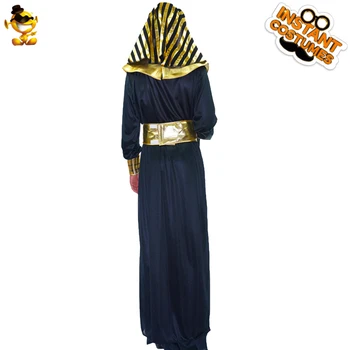DSPLAY Cosplay Moški Kostum Modnih Oblačil Faraon Prugasta Klobuk Črnih Delov Haljo Zlato Ovratnik Temperament Skrivnostno Kostum