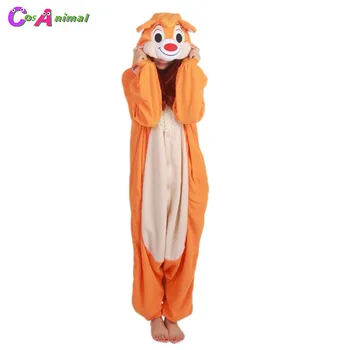 Chipmunk Odraslih je Polar Runo Kigurumi Žensk in Moških Cartoon Živali Onesies Pajama Za Halloween Carnival Maškarada Stranka