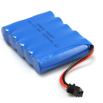 2 KOS AA 6V 1400mAh RC NiCD Baterija za polnjenje Ni-CD Igrača Avto Baterijo za ponovno Polnjenje SM 2Pin Plug Visoka Zmogljivost