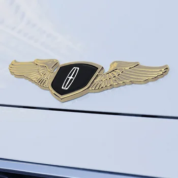 3D Kovinski Avto Kovinski Kromiranega Spredaj Logo Grb Značko Nalepke Za Lincoln Navigator 2 Continental Mkx Mkz Mkc Mkt Mks Mesto Diecast