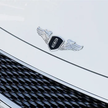 3D Kovinski Avto Kovinski Kromiranega Spredaj Logo Grb Značko Nalepke Za Lincoln Navigator 2 Continental Mkx Mkz Mkc Mkt Mks Mesto Diecast