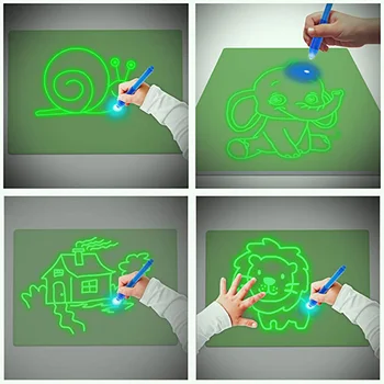Čarobno Risanje Kit Risanje S Svetlobo Tablet Odbor Svetlobna V Temno Za Otroka Barve Izobraževanja Otrok Za LED Svetila Igrače Igrače Zabavno Gif