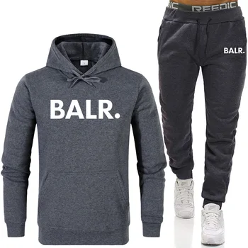 2020New BALR Šport Moški pulover s kapuco + Hlače Komplet 2 Kosov Jeseni Teče Šport Šport Shirt Nastavite Uvježbavanje Oblačila Moške Športne Sui