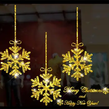Božič Statične Okno Nalepke, Božični Okraski Zlati Stekleno Okno Ozadje Ravno Santa Claus Stenske Nalepke Doma Dekor