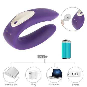 G Spot Vibrator U Adult Sex Igrače za Pare, USB Polnilne Vibrator iz Silikona, Stimulator Dvojno Vibratorji Sex Igrača za Ženske