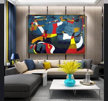 Slavni Picasso Povzetek Oljna slika, Velika Platna Slike Wall Art za Dnevni Sobi Doma Dekor (Brez Okvirja)