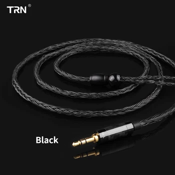 TRN T2 16 Jedro Slušalke Srebrne Kabel Oklopljen HIFI Nadgradnjo Kabel 3.5/2.5/4.4 mm Vtič MMCX/2Pin Priključek Za TRN V80 V90 V10 V20