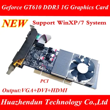 Original PCI grafična kartica geforce GT 610 1G DDR3 VGA DVI HD-MI PCI kartica HD multi zaslon kartico GT610 1pcs brezplačna dostava