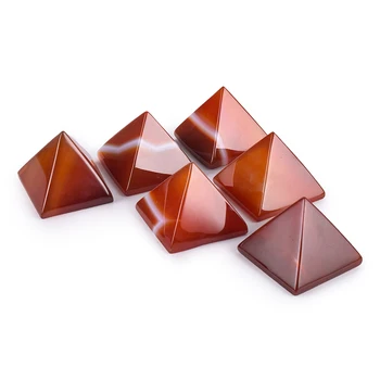 Debelo Gemstone Piramida Figur Mini Crystal Energy Healing Naravnega Kamna Egiptovski FengShui Kip Vzorcu Doma Dekor Model