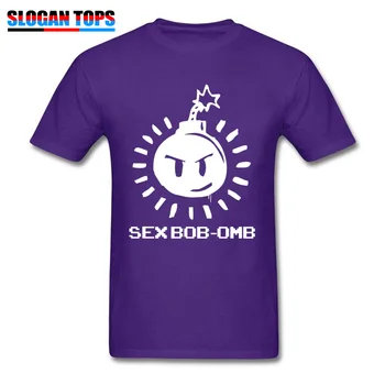 Geek T Shirt Spola Bob-Omb T-shirt Za Moške Odrasle Stripi Tees Hip Hop Scot Verski Tshirt Smešno Univerza Ulične Bomba Tiskanja