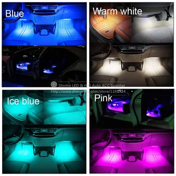 4Pcs Brezžični Daljinski 7-Barvni RGB LED Knight Rider Zvok Aktivno Razsvetljave, Komplet Za Avto Notranje opreme
