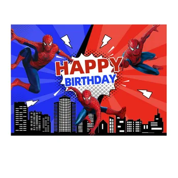 125x80cm Spiderman, Disney Stranka Ozadje Otrok Stranka Dekoracijo Temo Dobave Ureditev Ozadje Zavese Ozadje Stojalo