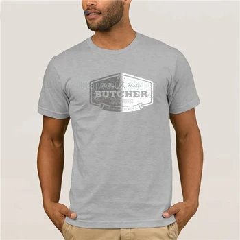 Moška bela kratek rokav t-shirt Dexter T Shirt Zaliv Harbor Mesar Rabljena Poglej Prevelik moške krog vratu kul človek T-shirt