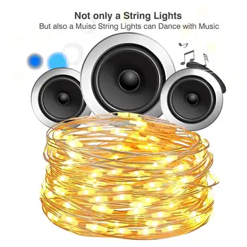 USB Zvok, Vklopi LED Glasba Niz Svetlobe, Božični Okraski za Dom Stranka Niz LED Lučke za Božična Drevesa Luči Navidad