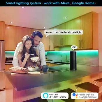 5M WiFi Smart LED Trakovi Luči RGB 2835 LED Luči App Nadzor Glasbe Sinhronizacijo Svetlobe Trak za Alexa za Amazon, Google Doma