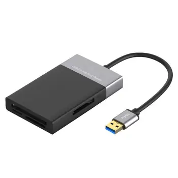 6 v 1 Več Pomnilniških Kartic ABS in Aluminijevih Zlitin Lupini PVC Žice, 2 Port HUB USB 3.0, da XQD/TF/Secure Digital Kartica