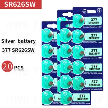20X DOLGOTRAJNO 377 SR626SW SR626 AG4 Watch Baterije ButtoLatest srebro oksidne watch baterija za gledanje