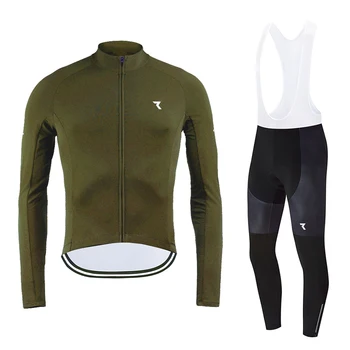 2020 Ryzon Moški Kolesarski Dres Komplet Jeseni Long Sleeve Jersey Kit Dirke Kolesarske Hlače Obleko MTB Enotna Kolesarska Oblačila Ropa Ciclismo