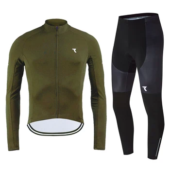 2020 Ryzon Moški Kolesarski Dres Komplet Jeseni Long Sleeve Jersey Kit Dirke Kolesarske Hlače Obleko MTB Enotna Kolesarska Oblačila Ropa Ciclismo