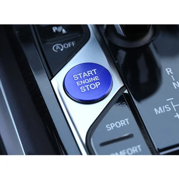 Modri Gumb Start Za BMW Serije 3 G20 330i 2019-2020 Vžig motorja Stikalo za Okras Avto Opremo Auto avtomobilske goodsInterior