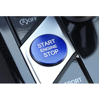 Modri Gumb Start Za BMW Serije 3 G20 330i 2019-2020 Vžig motorja Stikalo za Okras Avto Opremo Auto avtomobilske goodsInterior