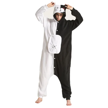 Odraslih Onesie Risanka Monokuma Rjava Teddy Pedo Kumamon Rilakkuma Črni Medved Živali Kigurums Pižamo Sleepwear Cosplay Kostum