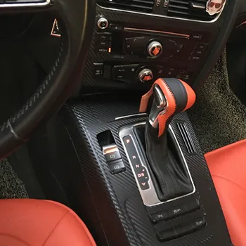 Za Audi A5 2008-2016 coupe Notranje zadeve Centralni Nadzorni Plošči Vrata Ročaj iz Ogljikovih Vlaken Nalepke Nalepke Avto styling Accessorie