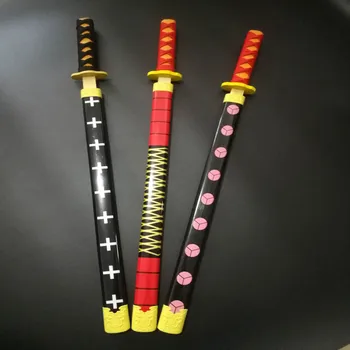 3pcs/set Leseni Meč Igrača Qinglong Samuraji Meč Kažejo, Rekviziti Lesa Japonski Samuraj, Nož, Meč Qinglong Meč Otrok Igrača