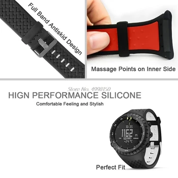 1Set Dveh ton, Mehka Silikonska Watchband Pašček za Zapestje Anti-Scratch Watch Screen Protector za Suunto Core Pametno Gledati Dodatki