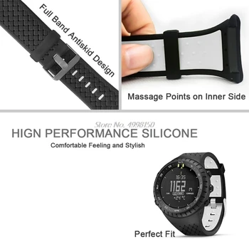 1Set Dveh ton, Mehka Silikonska Watchband Pašček za Zapestje Anti-Scratch Watch Screen Protector za Suunto Core Pametno Gledati Dodatki