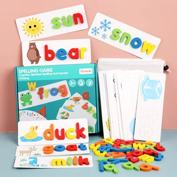 Lesene Puzzle 26 Angleške Abecede Otroke Besedo Igra Črkovanje Uganke Zgodnjega Učenja Kognitivnih Besedo Črkovanje Praksi Usposabljanja
