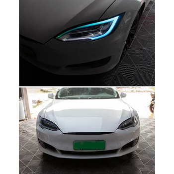Smerniki Nalepke Svetlobe Obrvi Luči za Meglo Nalepke Spreminjati Zunanjost Dekoracijo za Tesla Model S/X Oprema