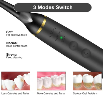 Električni Ultrazvočne Zobne whitener Scaler komplet za Beljenje Zob zob Matematika Tartar Odstranjevalec Orodja Čistilec Zobne Madeže Ustno Nego