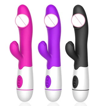 30 Hitro Rabbit Vibrator Ženski Stimulacijo Klitorisa Baterije Realističen Dildo G Spot Vibrator Čarobno Palico, Odrasle Ženske, Seks Igrače