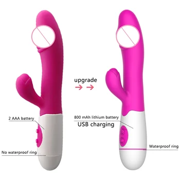 30 Hitro Rabbit Vibrator Ženski Stimulacijo Klitorisa Baterije Realističen Dildo G Spot Vibrator Čarobno Palico, Odrasle Ženske, Seks Igrače